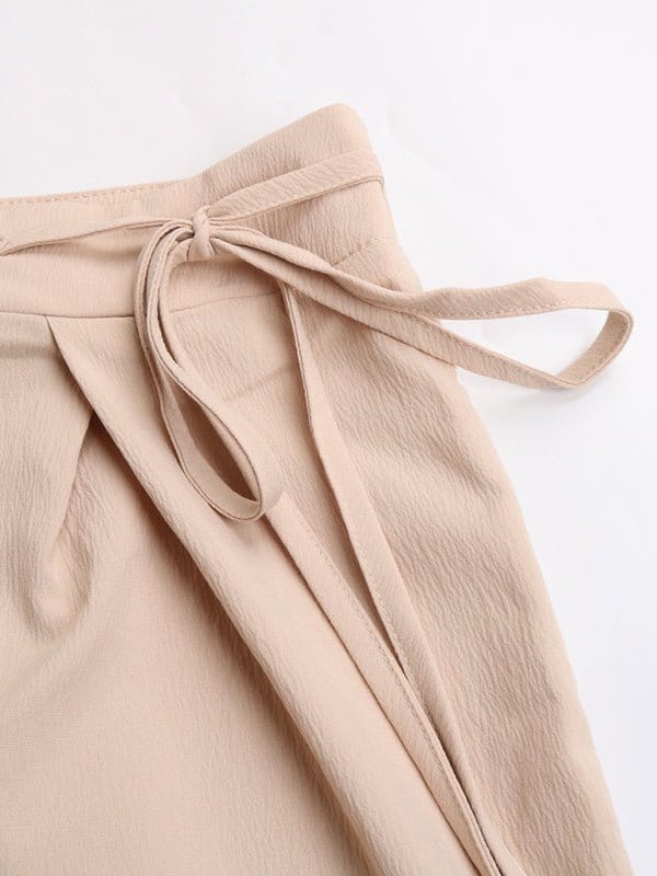 Pleated Tie Waist Pants