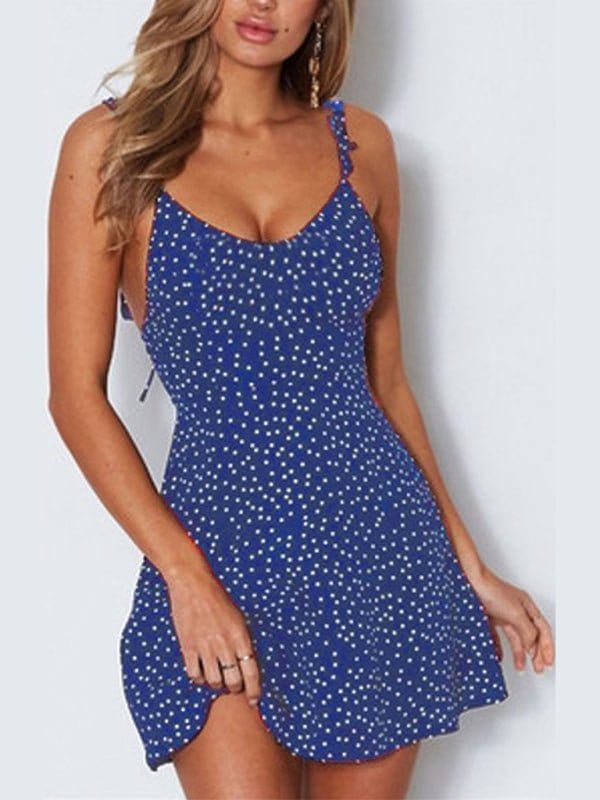 Polka Dot Dress Blue / S