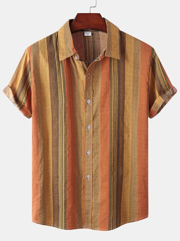 Printed Vacation Shirt Brown / M