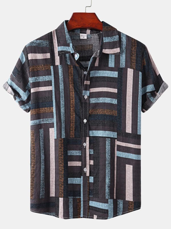 Printed Vacation Shirt Purple / M