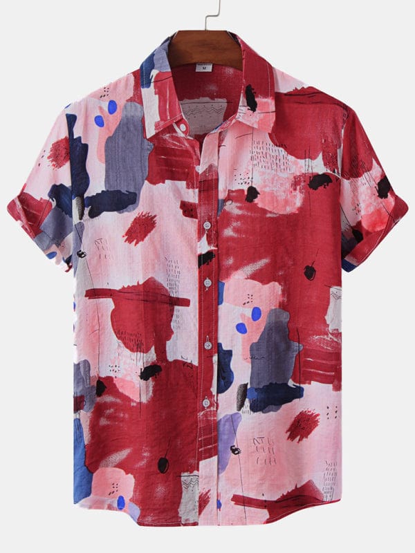 Printed Vacation Shirt Red / M