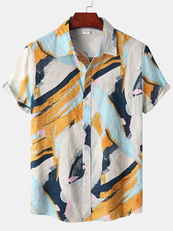 Printed Vacation Shirt Yellow / M