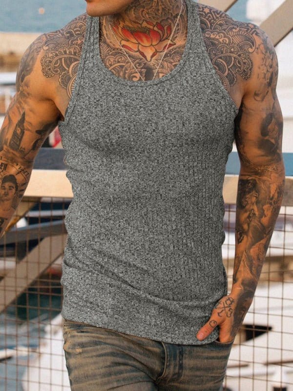 Ribbed Muscle Tank Grey / M