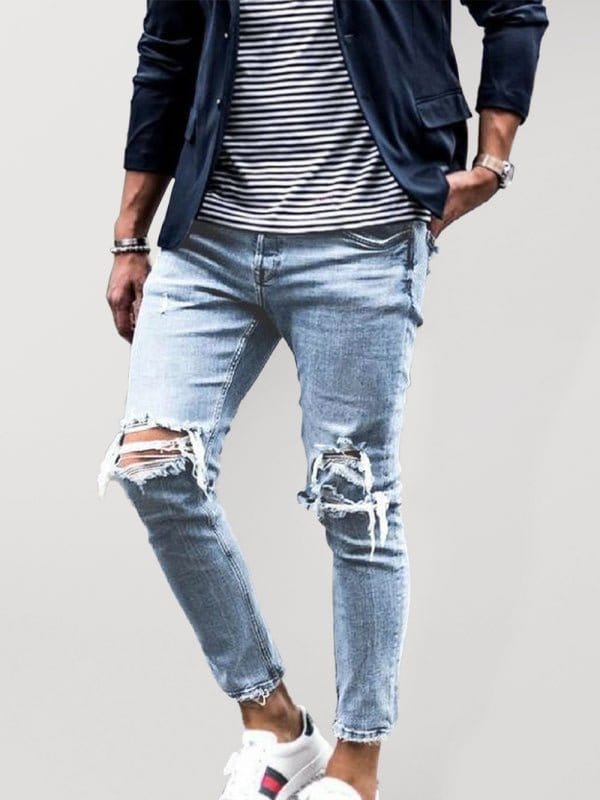 Ripped Knee Skinny jeans Blue / S