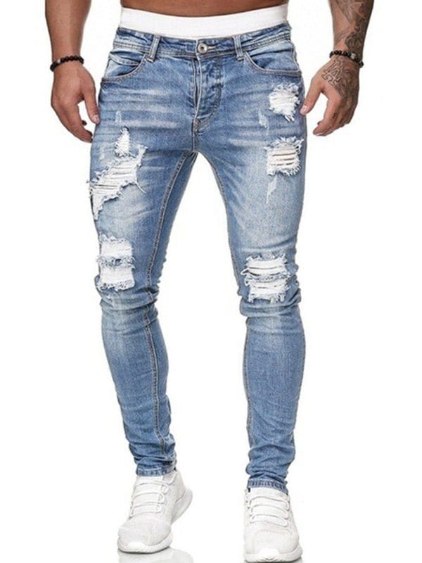 Ripped Stretch Skinny Jeans