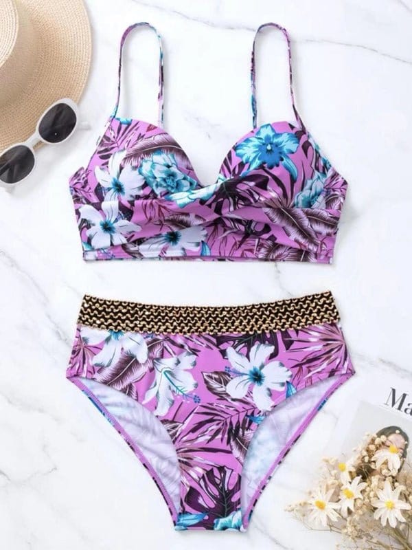 Ses Salines High-Waisted Floral Bikini Set