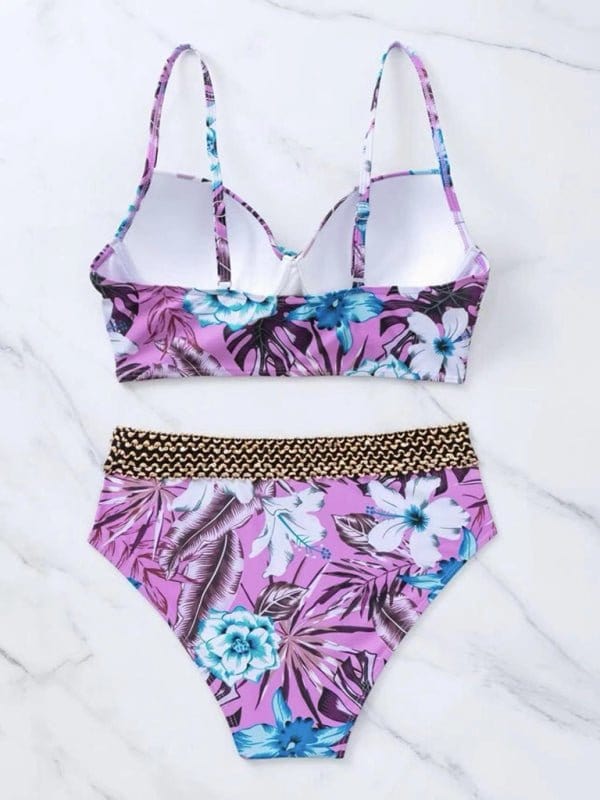 Ses Salines High-Waisted Floral Bikini Set