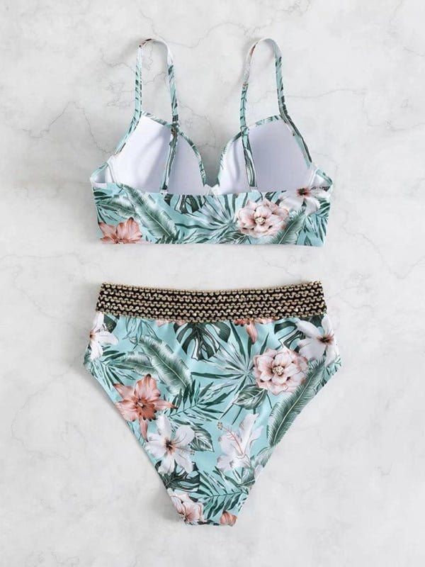 Ses Salines High-Waisted Floral Bikini Set