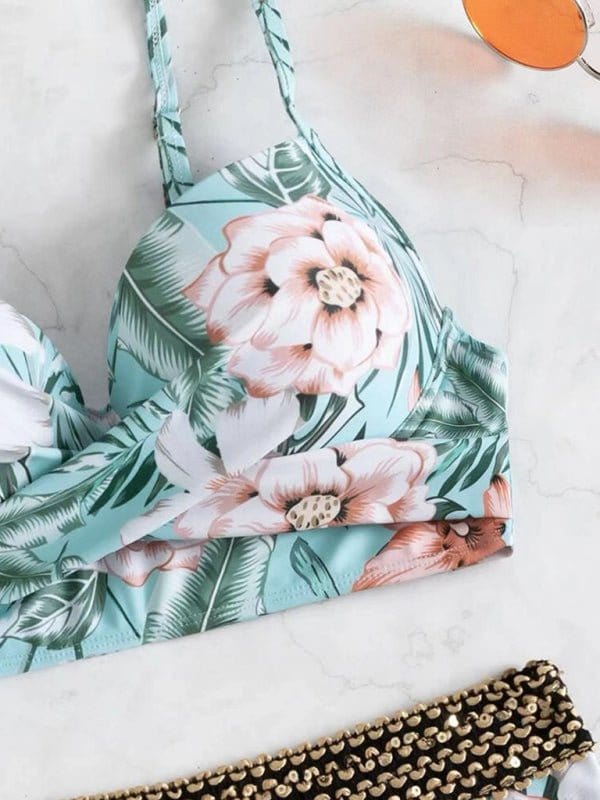 Ses Salines High-Waisted Floral Bikini Set