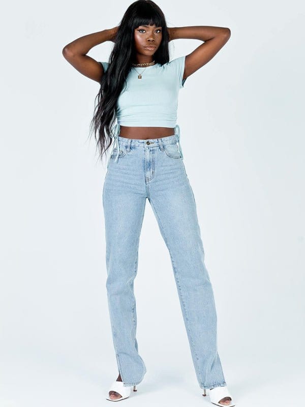 Side Tie Short Sleeve Crop Top