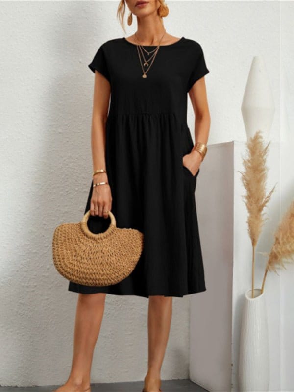 Simple Comfy Maxi Dress Black / S