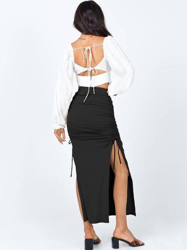 Slim Fit Cinched Skirt