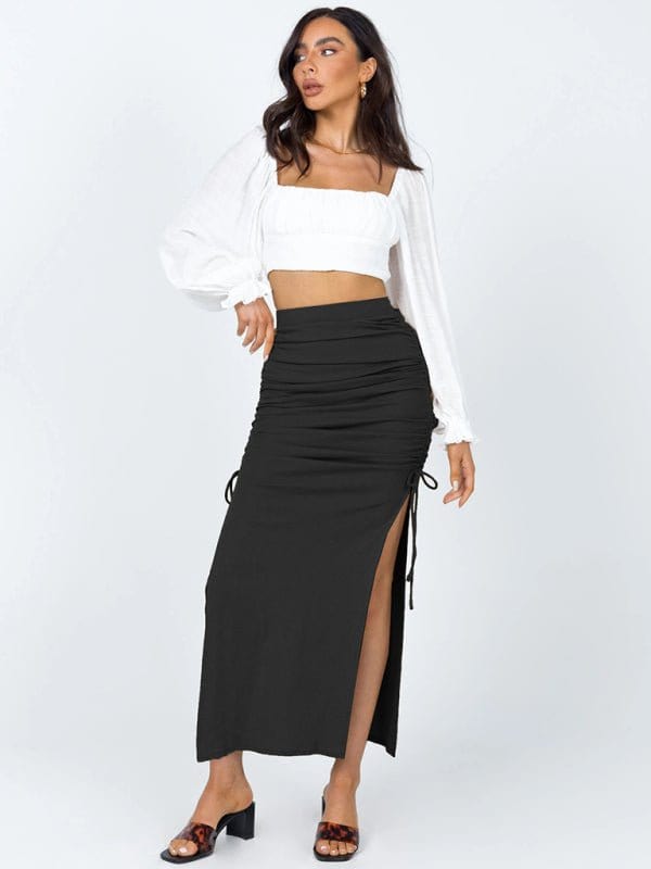 Slim Fit Cinched Skirt