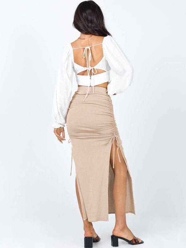 Slim Fit Cinched Skirt