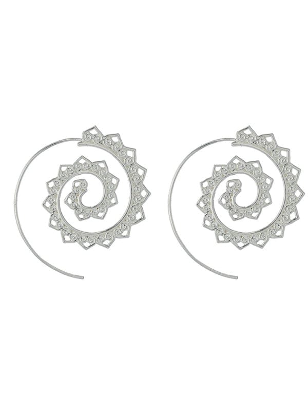 Spiral Earrings Silver / One Size