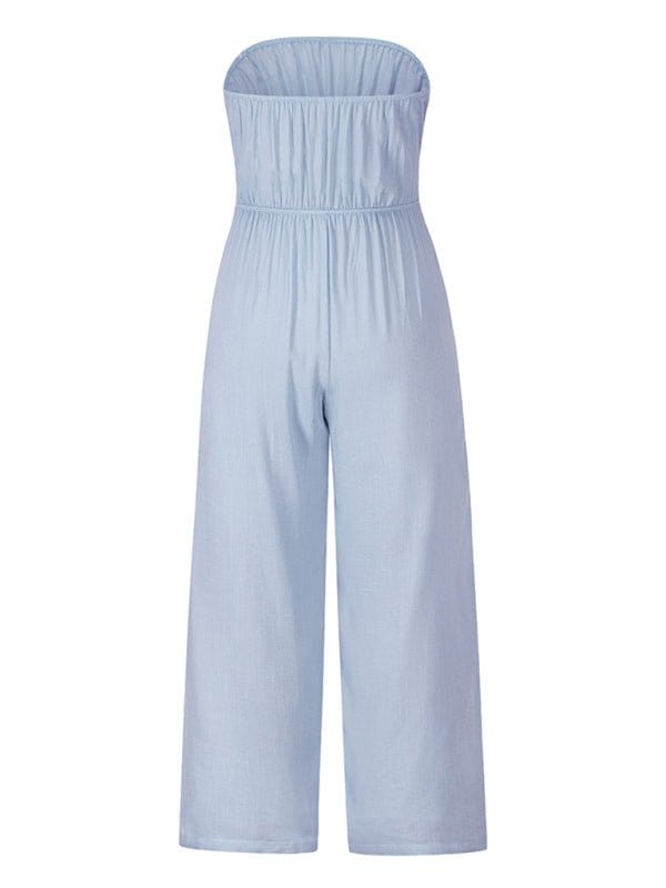 Strapless Tie-waist Jumpsuit