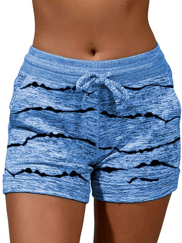 Stretchy Shorts with Pockets Blue / S