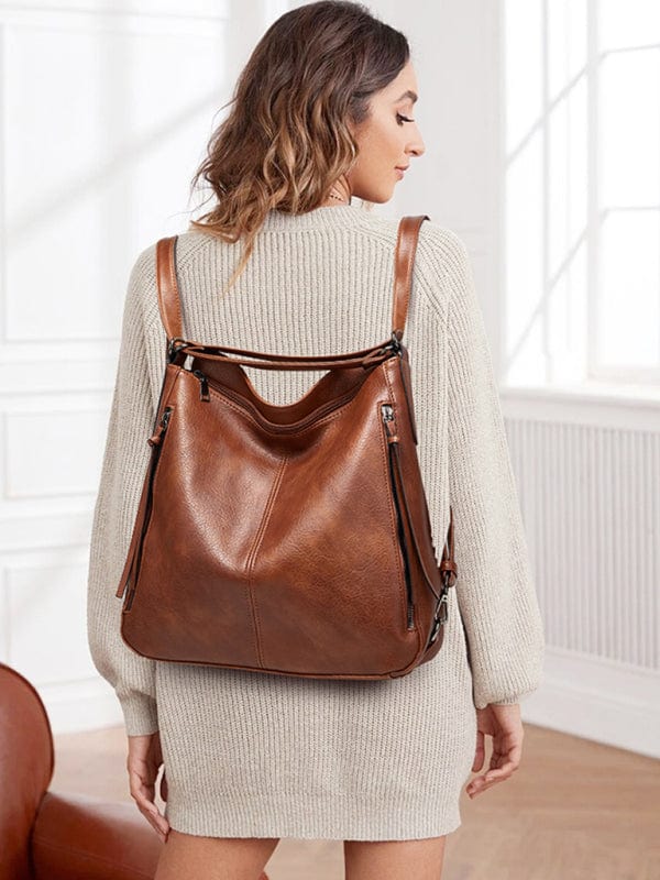 Tasseled Shoulder/Backpack Bag