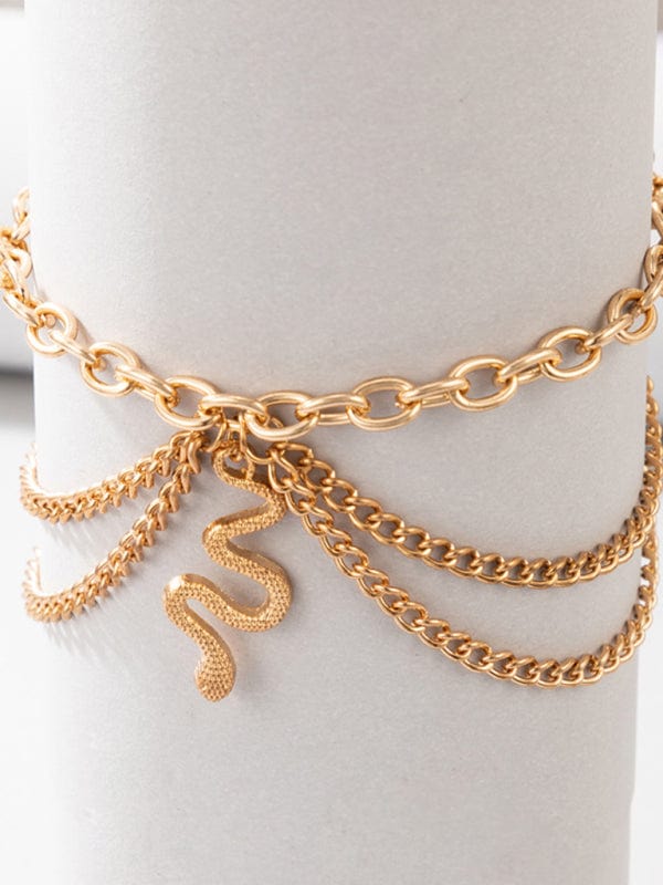 Three-Layer Chain Anklet