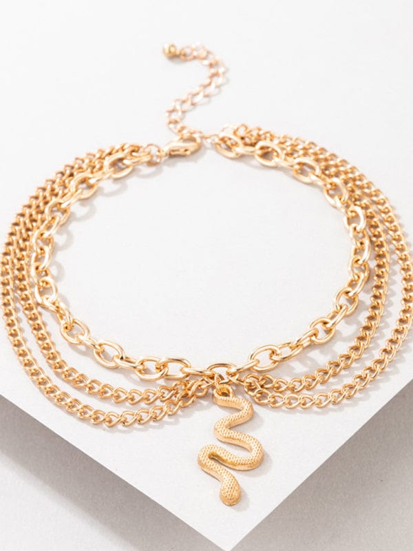 Three-Layer Chain Anklet