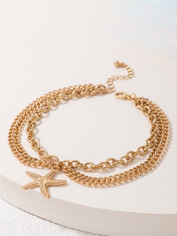 Three-Layer Chain Anklet