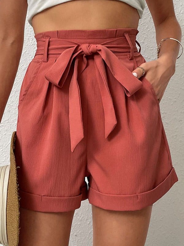 Tie Waist Shorts Soft Red / S