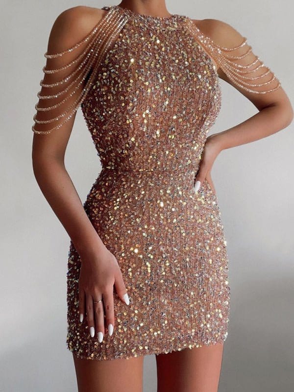 Unique Sequined Bodycon Dress