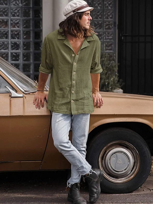 Venice Beach Long Sleeve Shirt Olive green / S