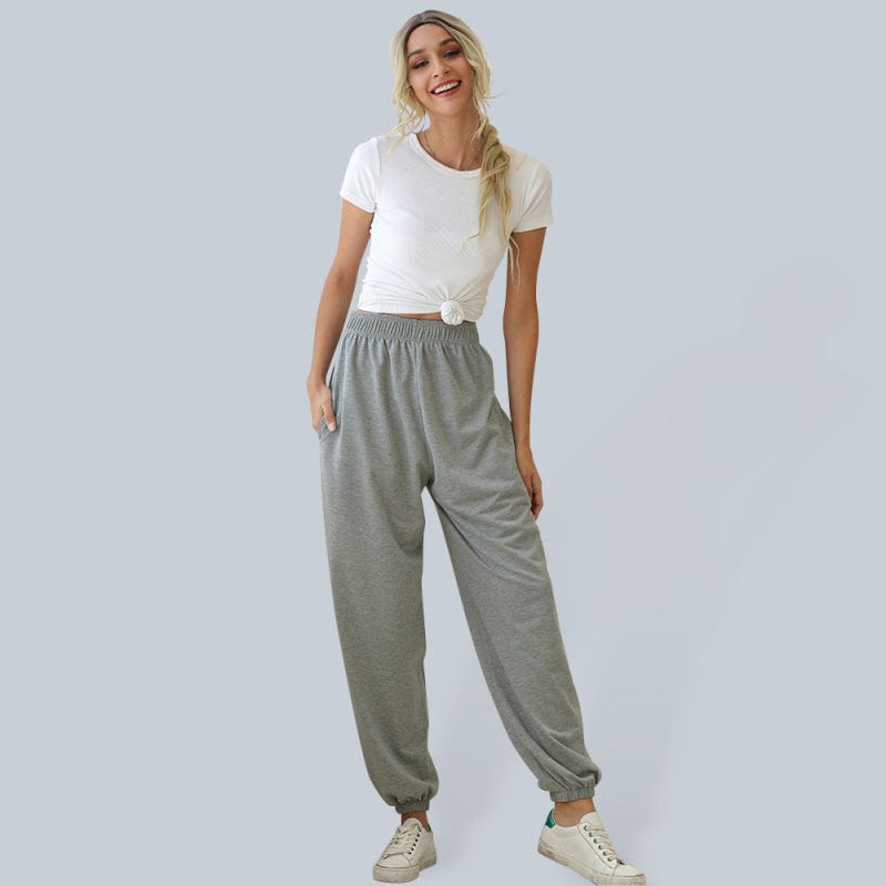 Women's Comfy Sweatpants with Pockets Grey / S