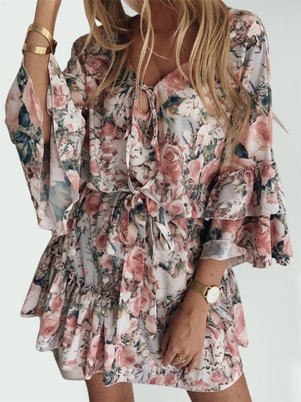 Women's Floral Tiered Dress