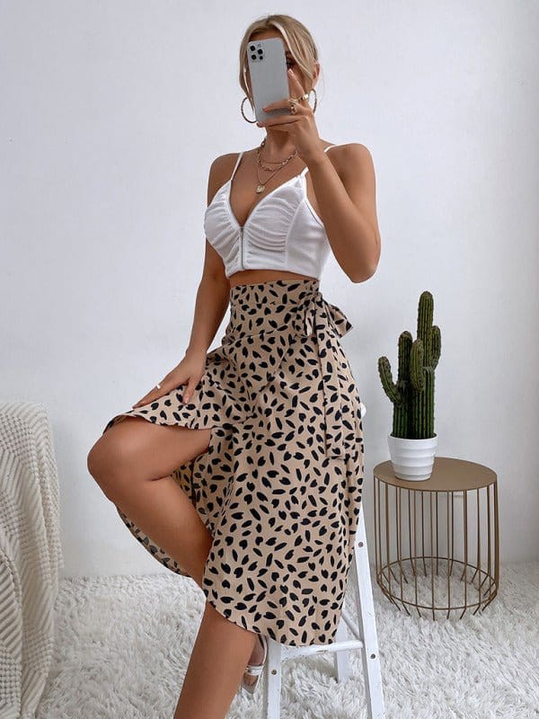 Wraparound Polka Dotted Skirt