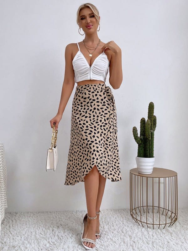 Wraparound Polka Dotted Skirt