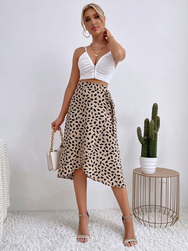 Wraparound Polka Dotted Skirt